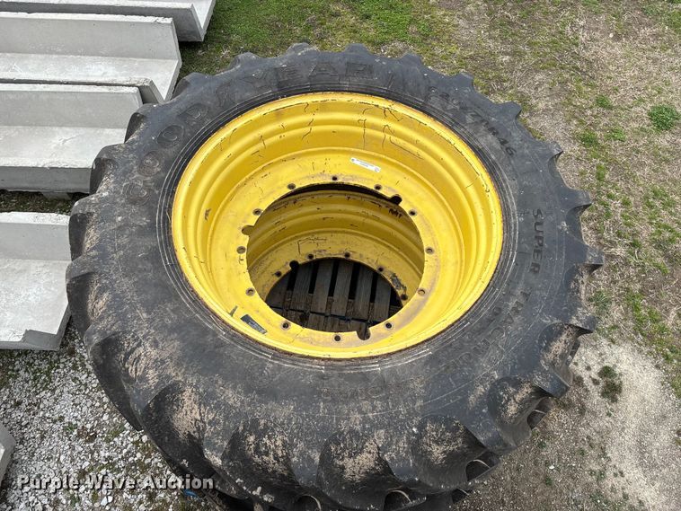 image for item EO4013 (4) 620/70R46 tires and wheels