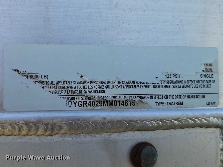 image for item EO7075 2021 Travalum livestock trailer