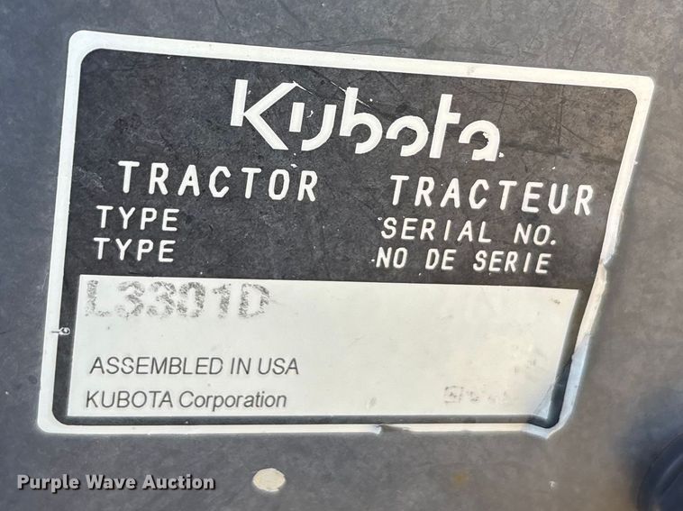 image for item EU0383 Kubota L3301D tractor