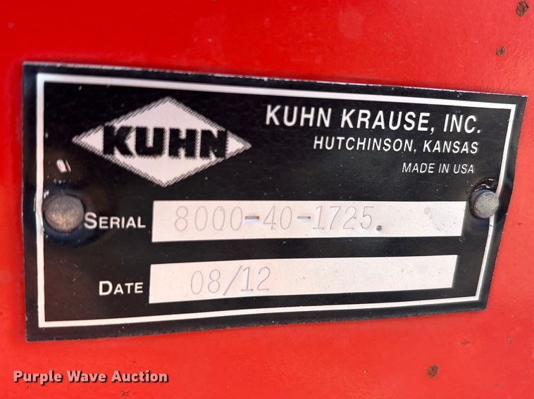 image for item EU0399 2012 Kuhn Krause Excelerator 8000 tandem disk