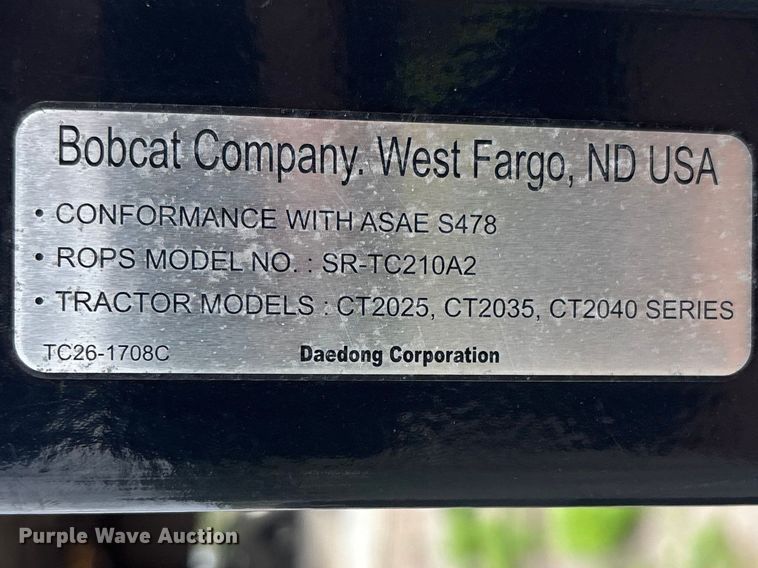 image for item YA2789 2023 Bobcat CT2025 MFWD tractor