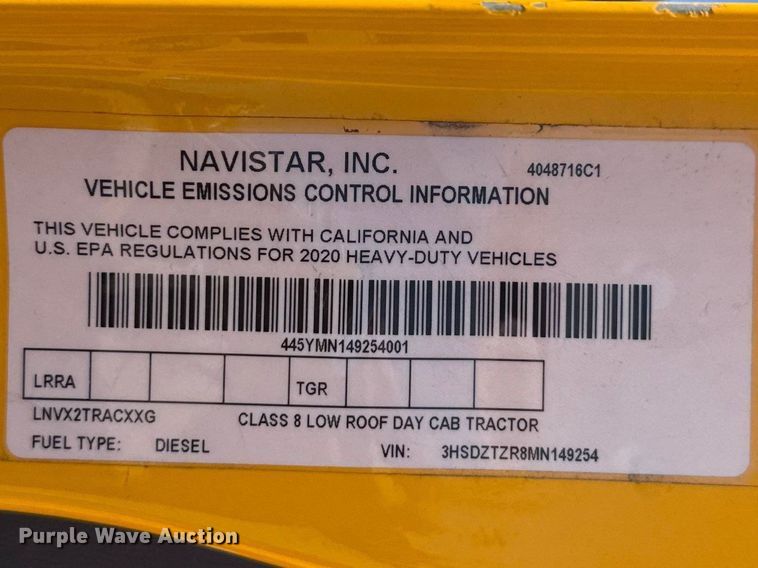 image for item DR1035 2021 International LT625 semi truck