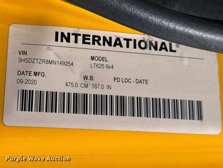 image for item DR1035 2021 International LT625 semi truck