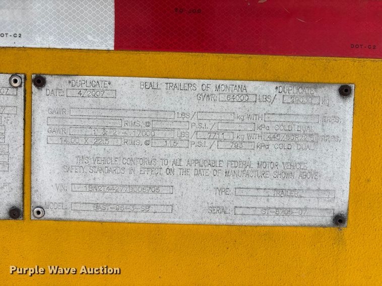 image for item DT0126 2007 Beall Tanker