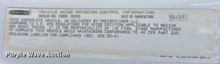 image for item EM5051 2016 Freightliner Business Class M2 refrigerated truck