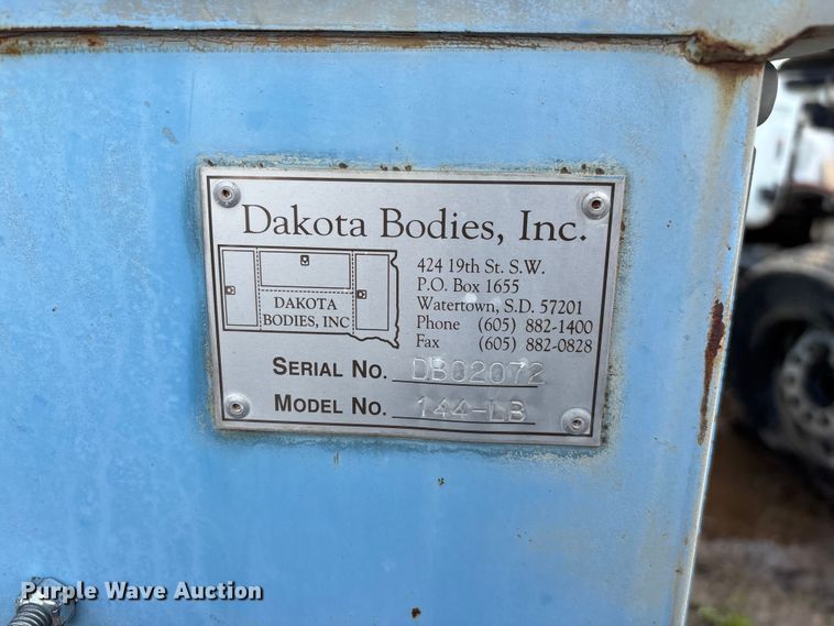 image for item EO4016 Dakota Bodies, Inc. 144-LB utility / service bed