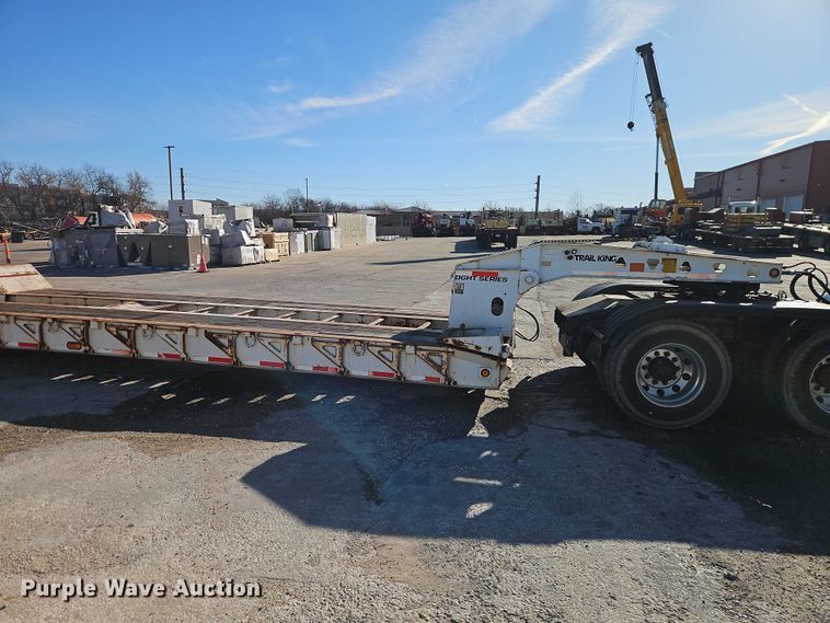 image for item EO7148 2008 Trail King Industries TK70DGHT-502 hydraulic tail lowboy equipment trailer