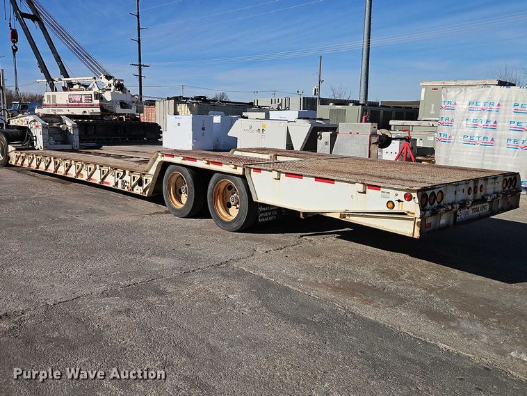 image for item EO7148 2008 Trail King Industries TK70DGHT-502 hydraulic tail lowboy equipment trailer