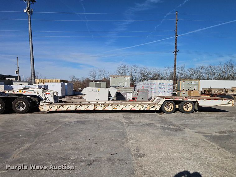 image for item EO7148 2008 Trail King Industries TK70DGHT-502 hydraulic tail lowboy equipment trailer