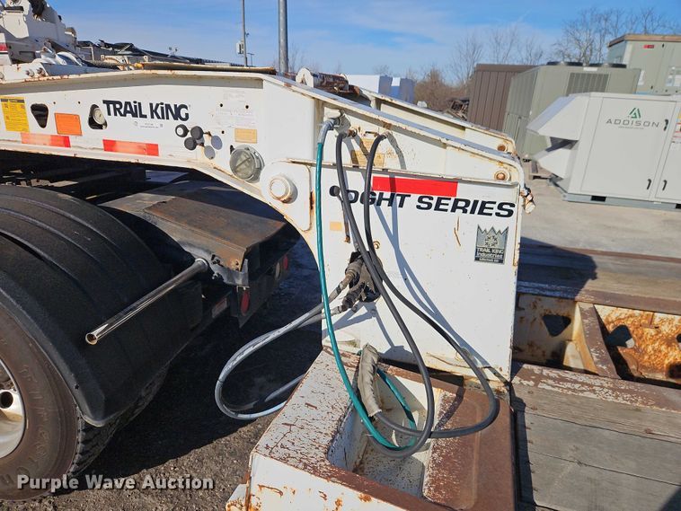 image for item EO7148 2008 Trail King Industries TK70DGHT-502 hydraulic tail lowboy equipment trailer