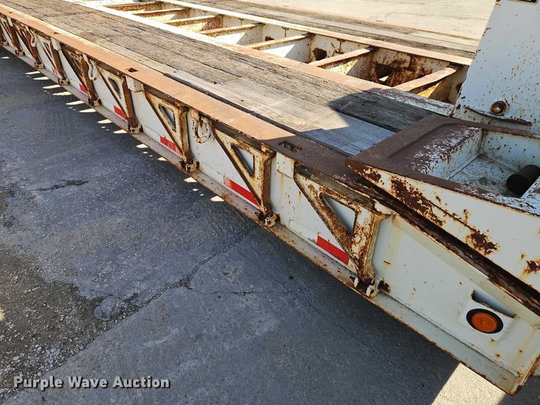 image for item EO7148 2008 Trail King Industries TK70DGHT-502 hydraulic tail lowboy equipment trailer