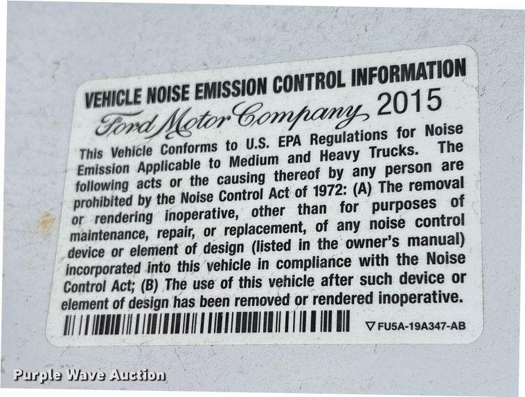 image for item ES8636 2016 Ford F650 box truck