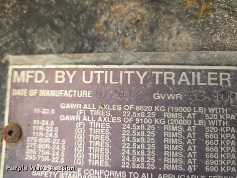 image for item ET1447 2013 Utility Trailer flatbed trailer