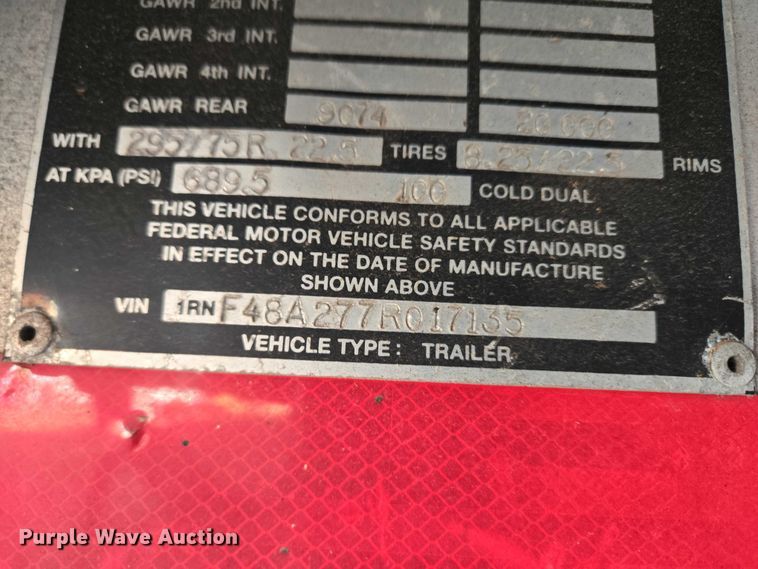 image for item ET1452 2007 Reitnouer side curtain trailer