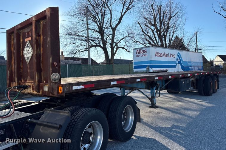 image for item ET8643 1986 Fruehauf PB80-F2-40 flatbed trailer