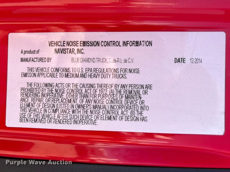 image for item EU7446 2015 International 7600 truck cab and chassis