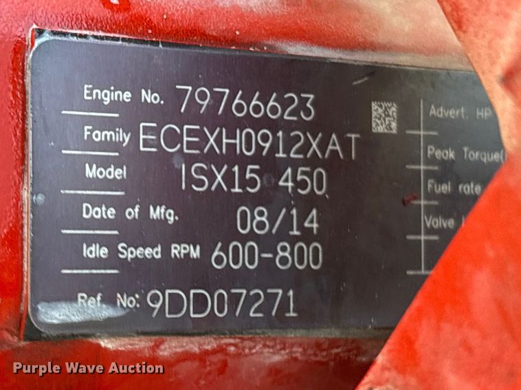 image for item EU7447 2015 International LF687 semi truck