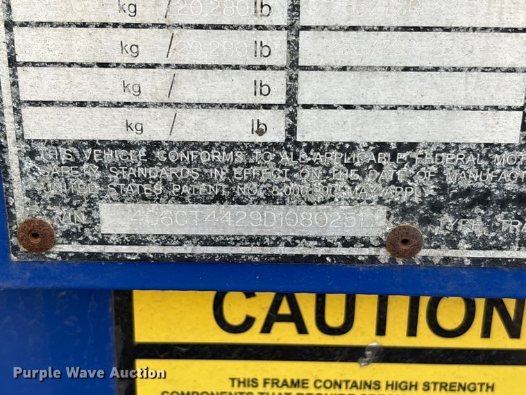 image for item EU8543 2013 Reinke container trailer