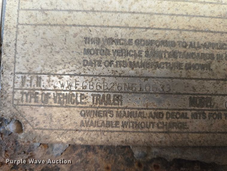 image for item EV5568 2006 Wilson CFD-900 drop deck trailer