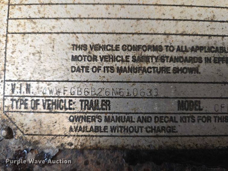 image for item EV5568 2006 Wilson CFD-900 drop deck trailer