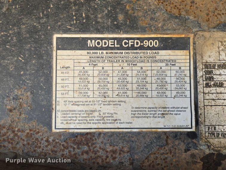 image for item EV5568 2006 Wilson CFD-900 drop deck trailer