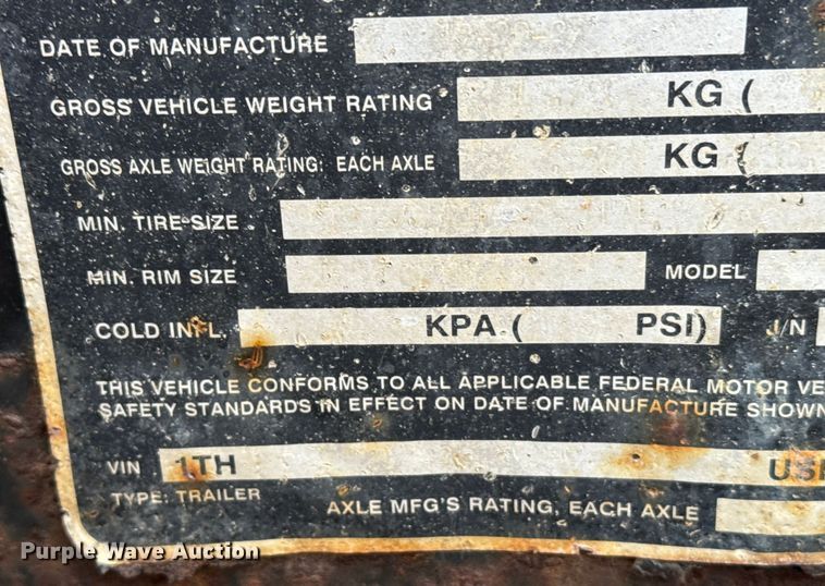 image for item FB0810 2008 Hillsboro Industries flatbed trailer