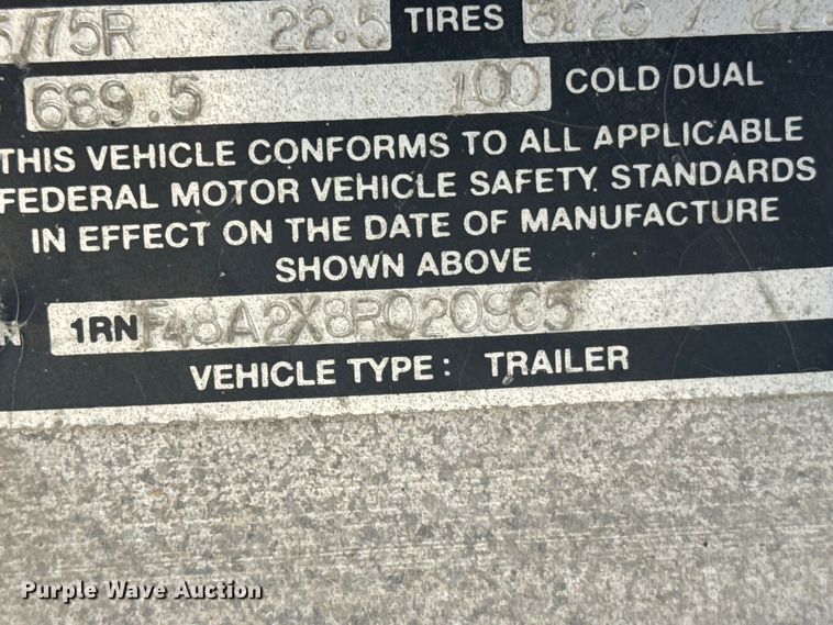 image for item FB0934 2008 Reitnouer Inc Maximizer flatbed trailer