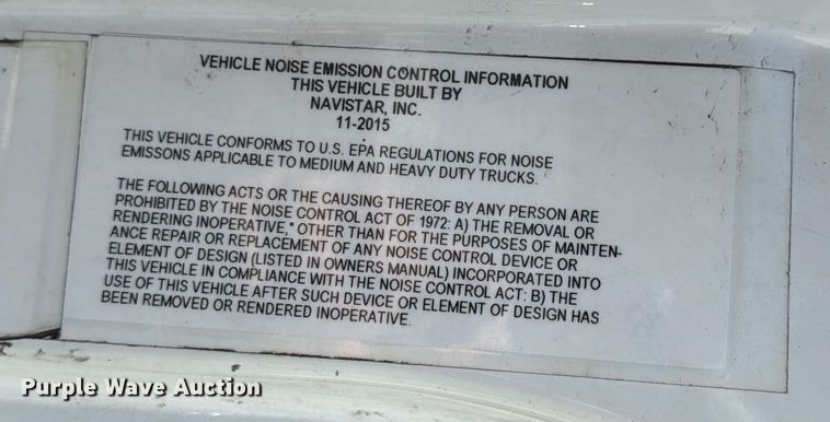 image for item FB7971 2016 International MA025 box truck