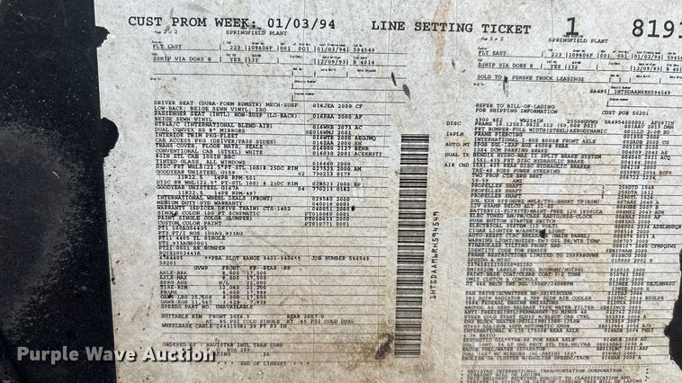 image for item FG0130 1994 International 4900 utility / service truck