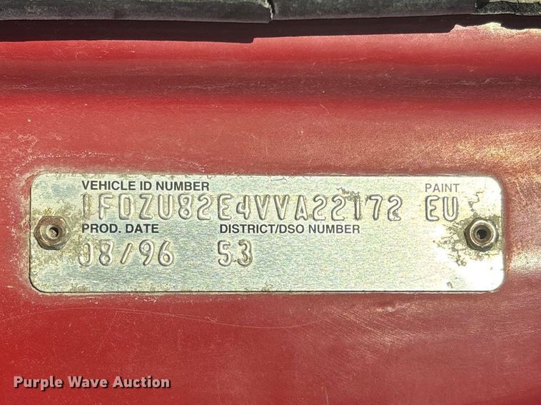 image for item FG0166 1997 Ford L8000 flatbed truck