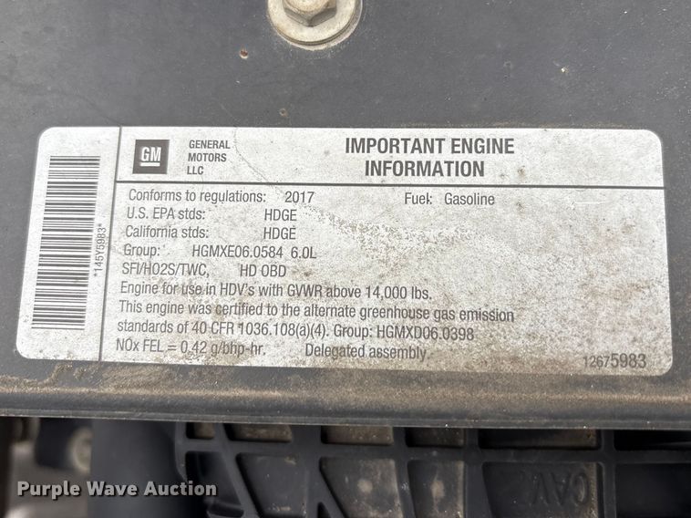 image for item FK1247 2017 Isuzu NPR HD box truck