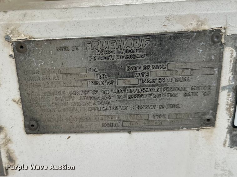 image for item FK1764 1989 Fruehauf HAB-T2-J 1000 pneumatic dry bulk trailer