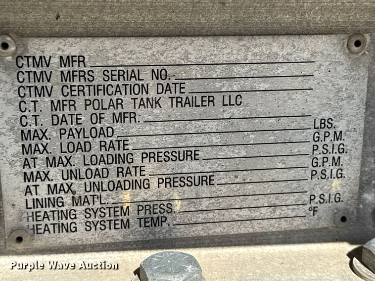 image for item ND9464 2008 Polar tank trailer