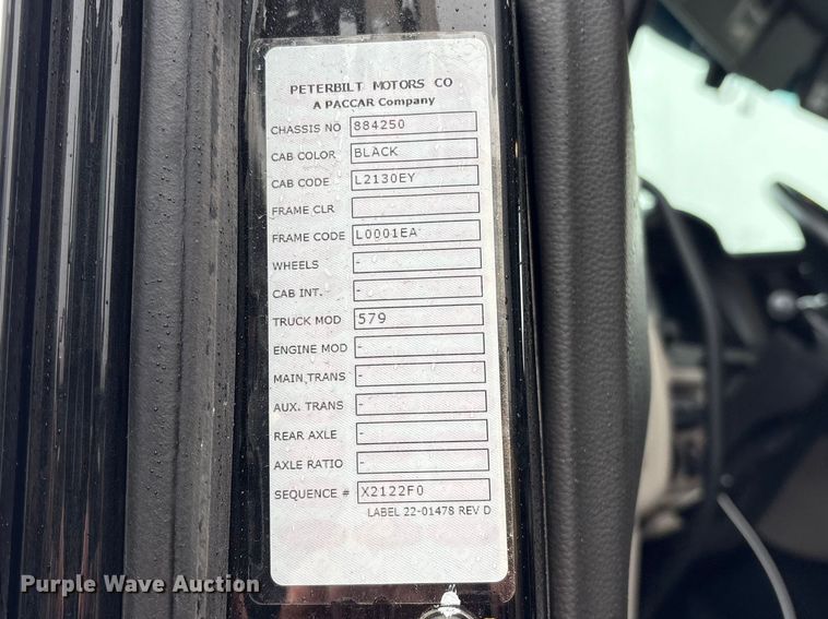 image for item YA2243 2023 Peterbilt 579 semi truck