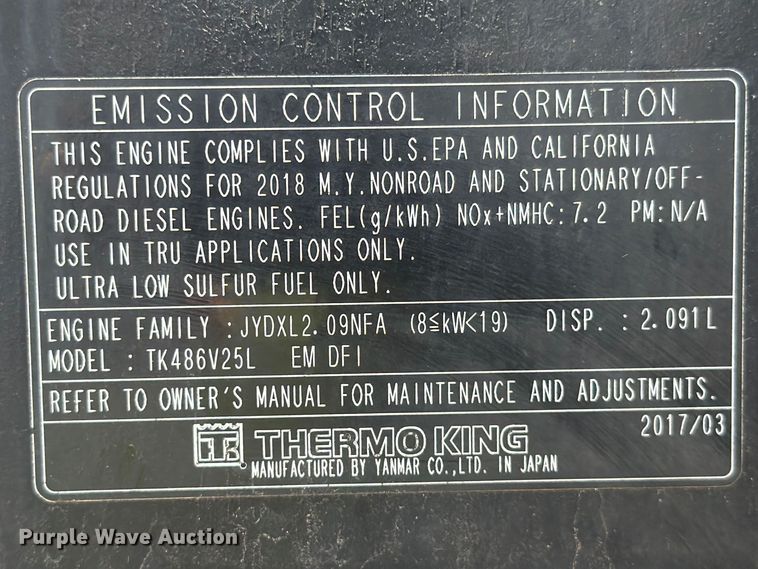 image for item YA2478 2004 Utility VS2RA refrigerated van trailer