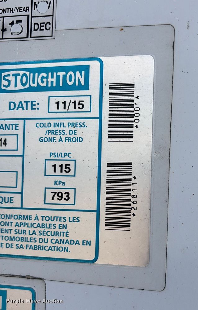 image for item YA2495 2016 Stoughton ZGPVW-535T-S-C-AR dry van trailer