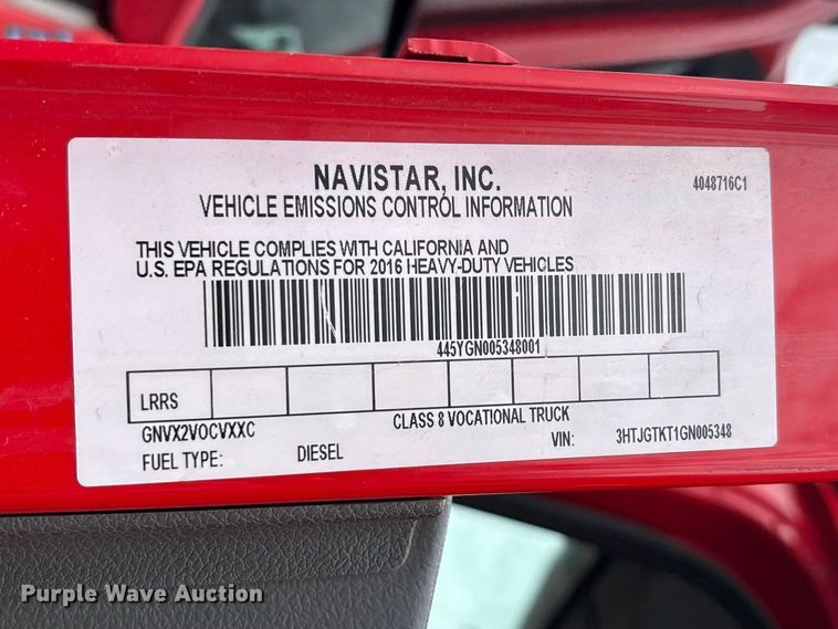 image for item YA2582 2016 Caterpillar CT660 dump truck