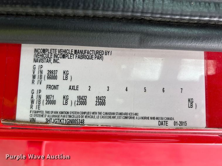 image for item YA2582 2016 Caterpillar CT660 dump truck