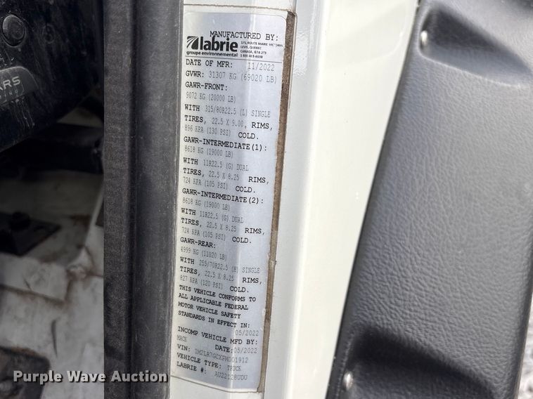 image for item YA2676 2023 Mack LR refuse truck