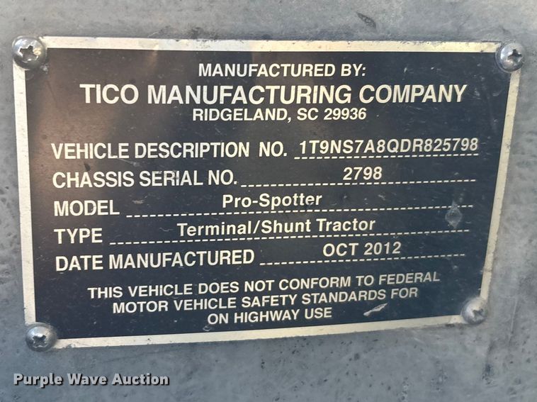 image for item YA2716 2013 Tico Pro-Spotter yard truck