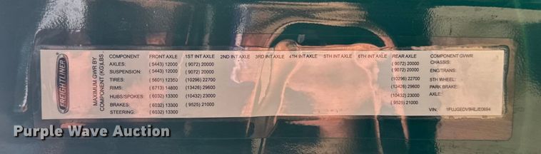 image for item EA2319 2017 Freightliner Cascadia 125 semi truck