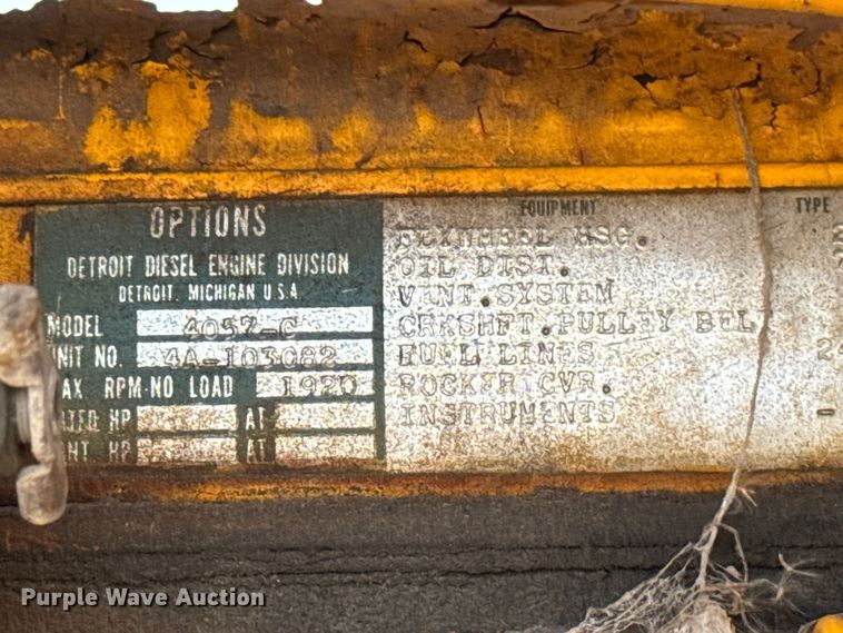 image for item EQ5007 1963 Wabco 666 rigid frame motor grader