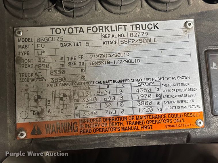 image for item EQ5019 (2) Toyota forklifts