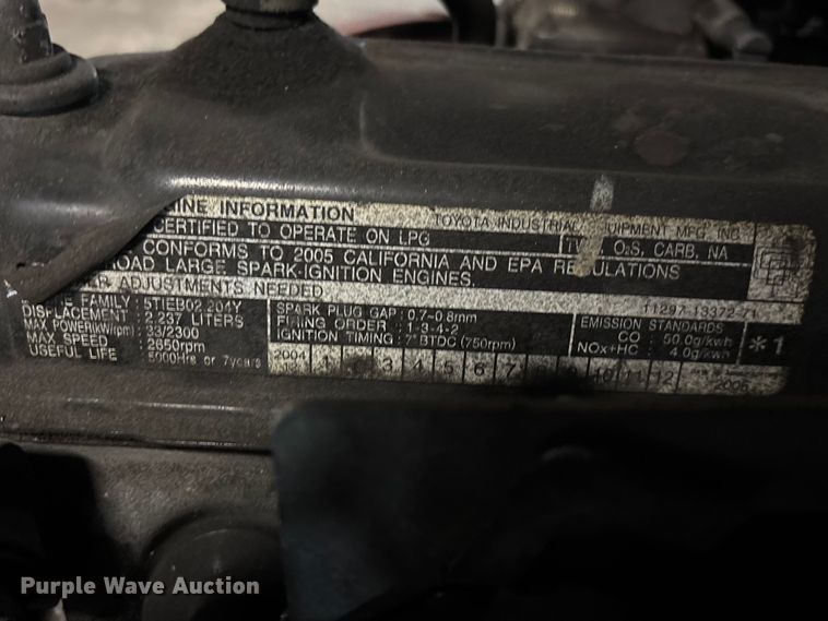 image for item FB5557 Toyota 7FGCU25 forklift