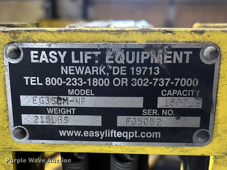 image for item FB5567 (2) Easy Lift Equipment EG3SCM-NF drum lifter