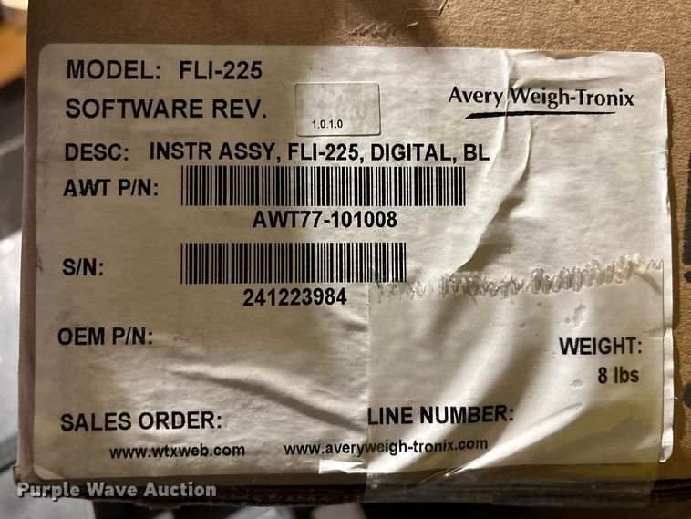 image for item FB5585 2024 Avery Weigh-Tronix FLSC-05 forklift scale