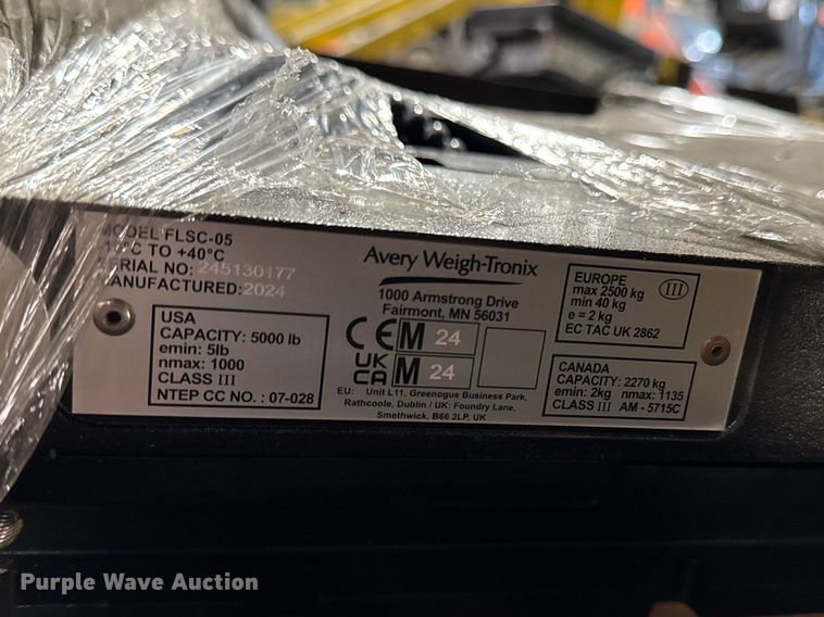 image for item FB5588 2024 Avery Weigh-Tronix FLSC-05 forklift scale