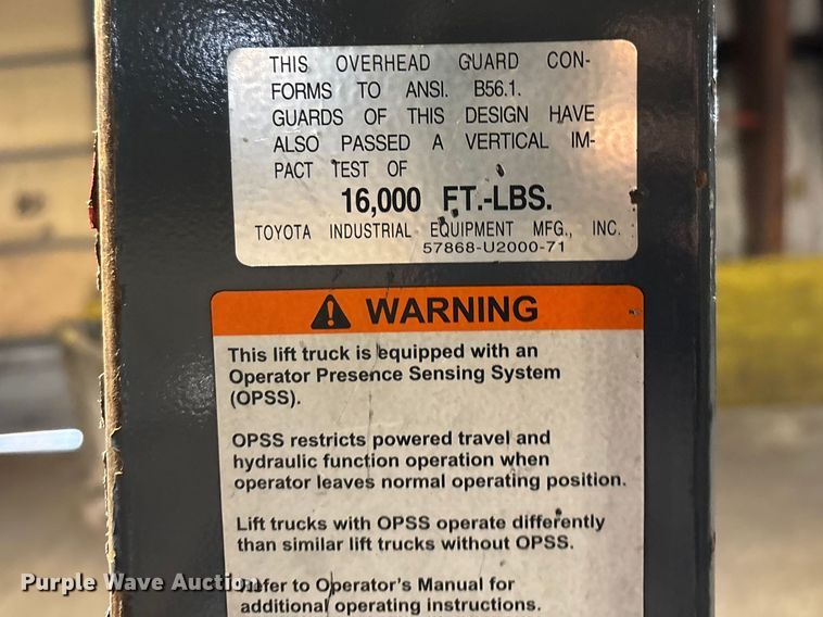 image for item FB5597 Toyota 8FGCU25 forklift