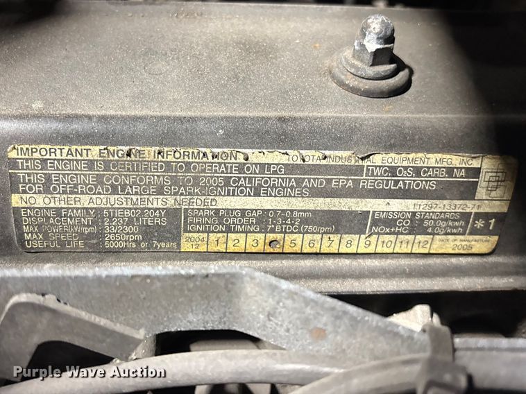 image for item FB5599 Toyota 7FGCU25 forklift