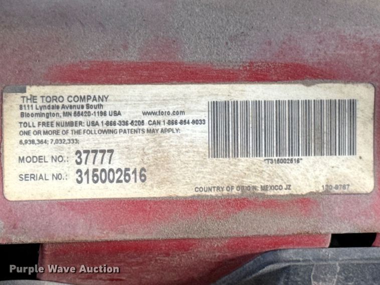 image for item FB5640 Toro Powermax 826 OTE snow blower